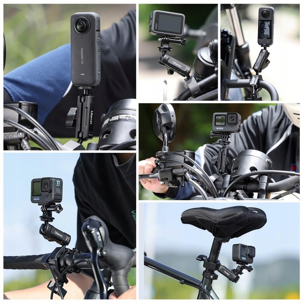 Uchwyt Kierownicy Do Kamer Sportowych GoPro Insta360 Rower Moto ULANZI — miniatura 8