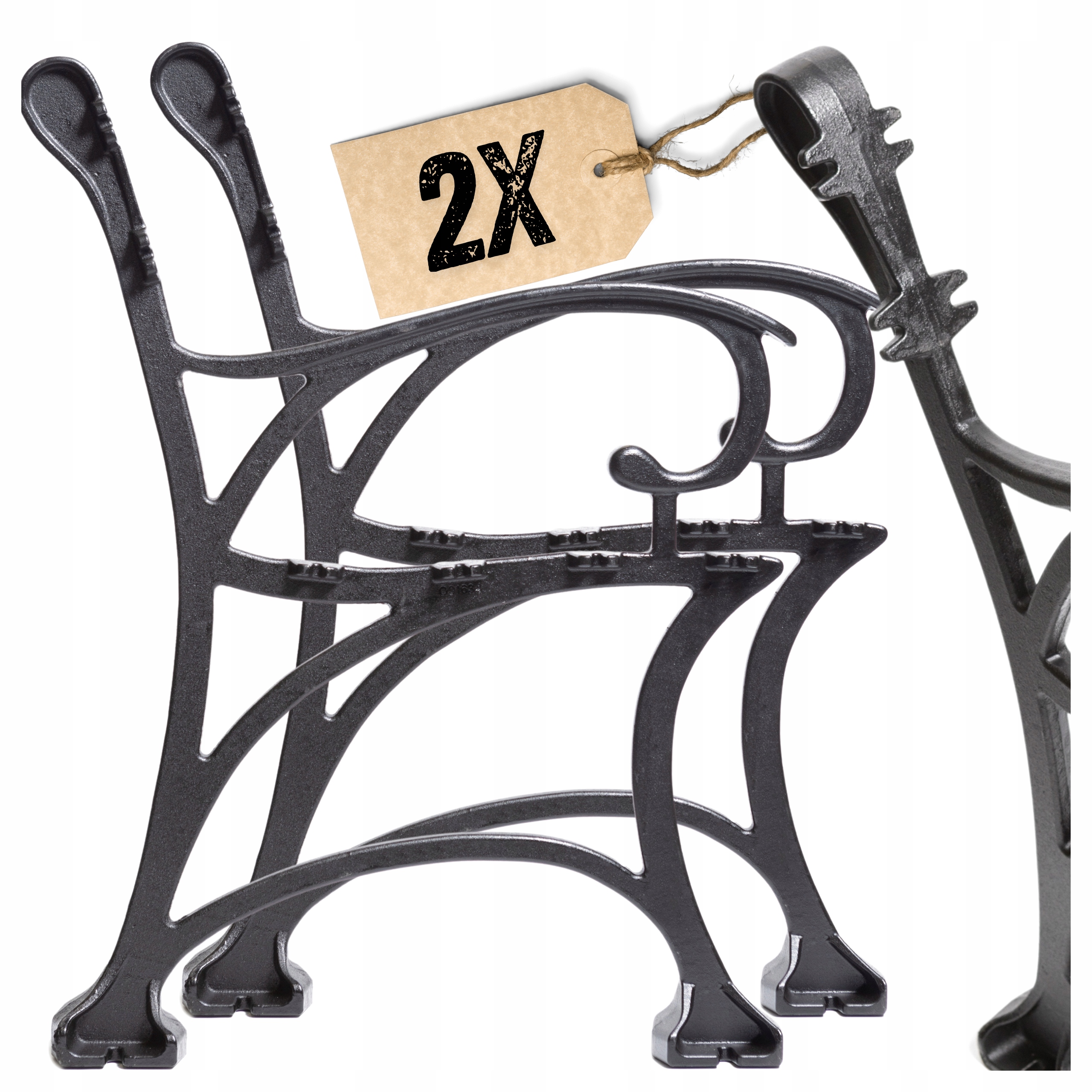 Komplet Żeliwnych nóg do Ławki Pomorskiej do ogrodu solidne Kawmet