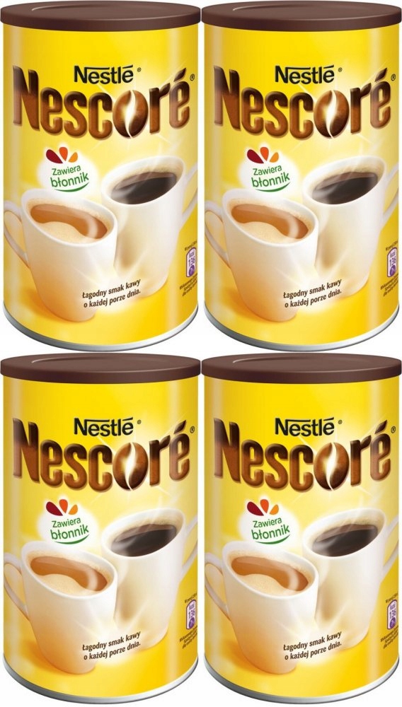 Kawa rozpuszczalna Nestlé Nescore z magnezem puszka 260g x4