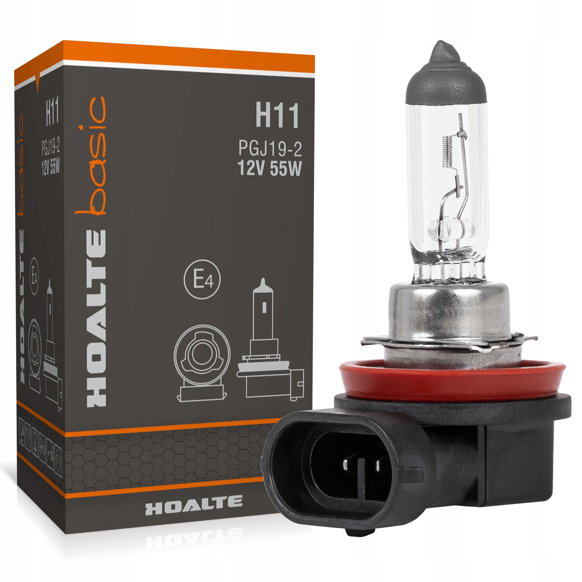 

Żarówka H11 12V 55W Clear PGJ19-2 Hoalte Basic E4