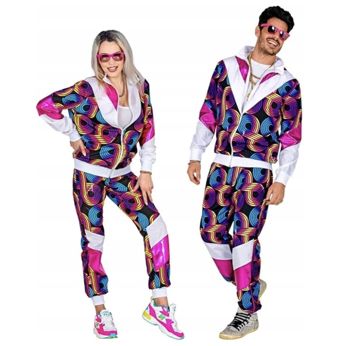 Kostým Sportovce Dresu Z 80. Let Teplákovka Dresiář Disco Převlek Ples Karneval