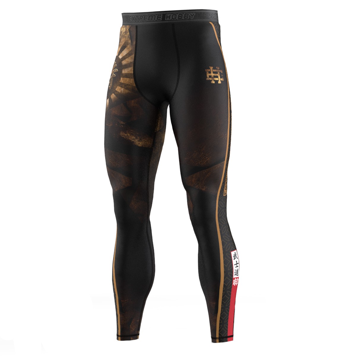 Legginsy Sportowe Męskie Treningowe na siłownię Extreme Hobby Bushido L