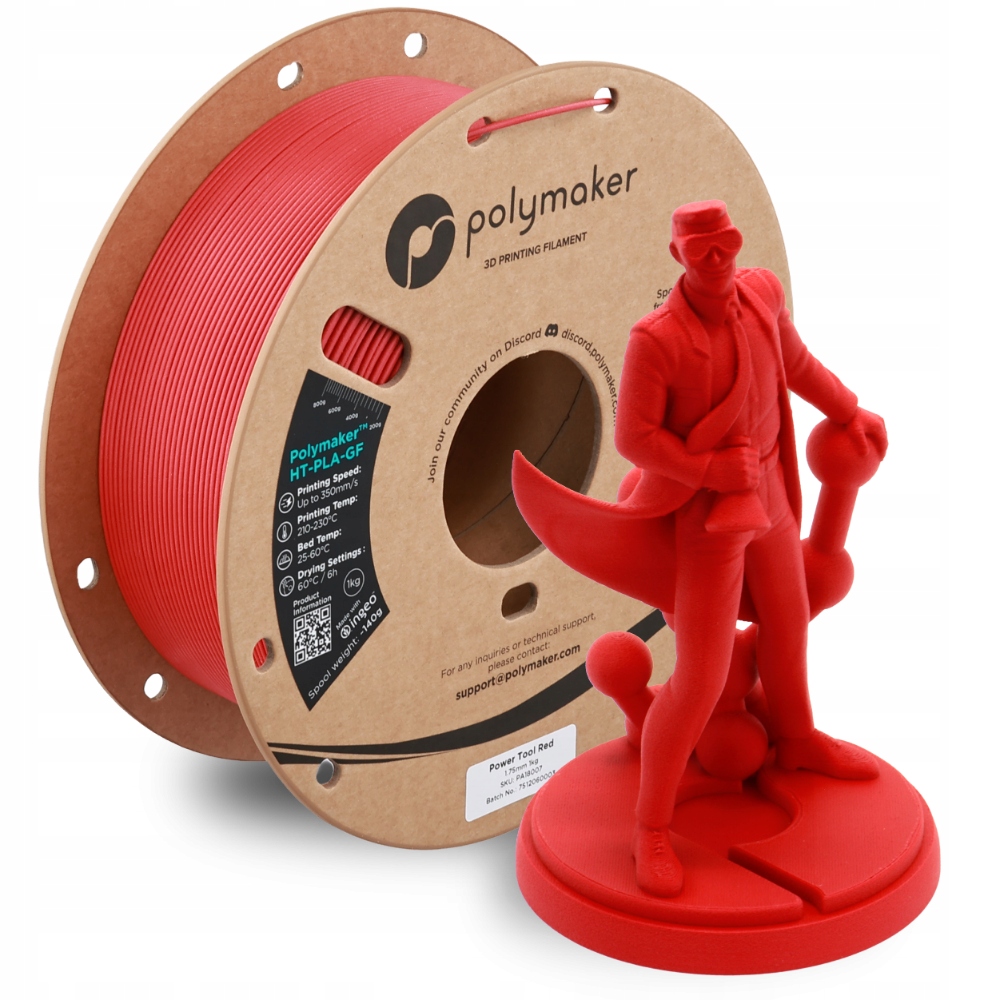 Polymaker Ht-pla-gf Nářadí Červená 1,75 mm 1 kg