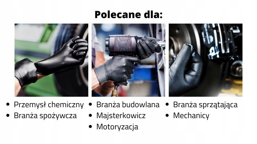 Rękawice Rękawiczki Nitrylowe GoGrip XL Mega MOCNE Model GoGrip
