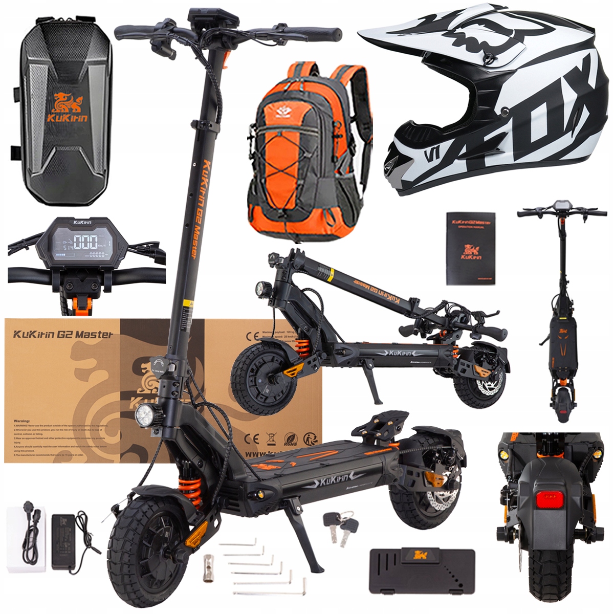 Kukirin G2 Master elektrické vozidlo 2000W 52V 20.8AH 70KM 60KM/H +Dárek