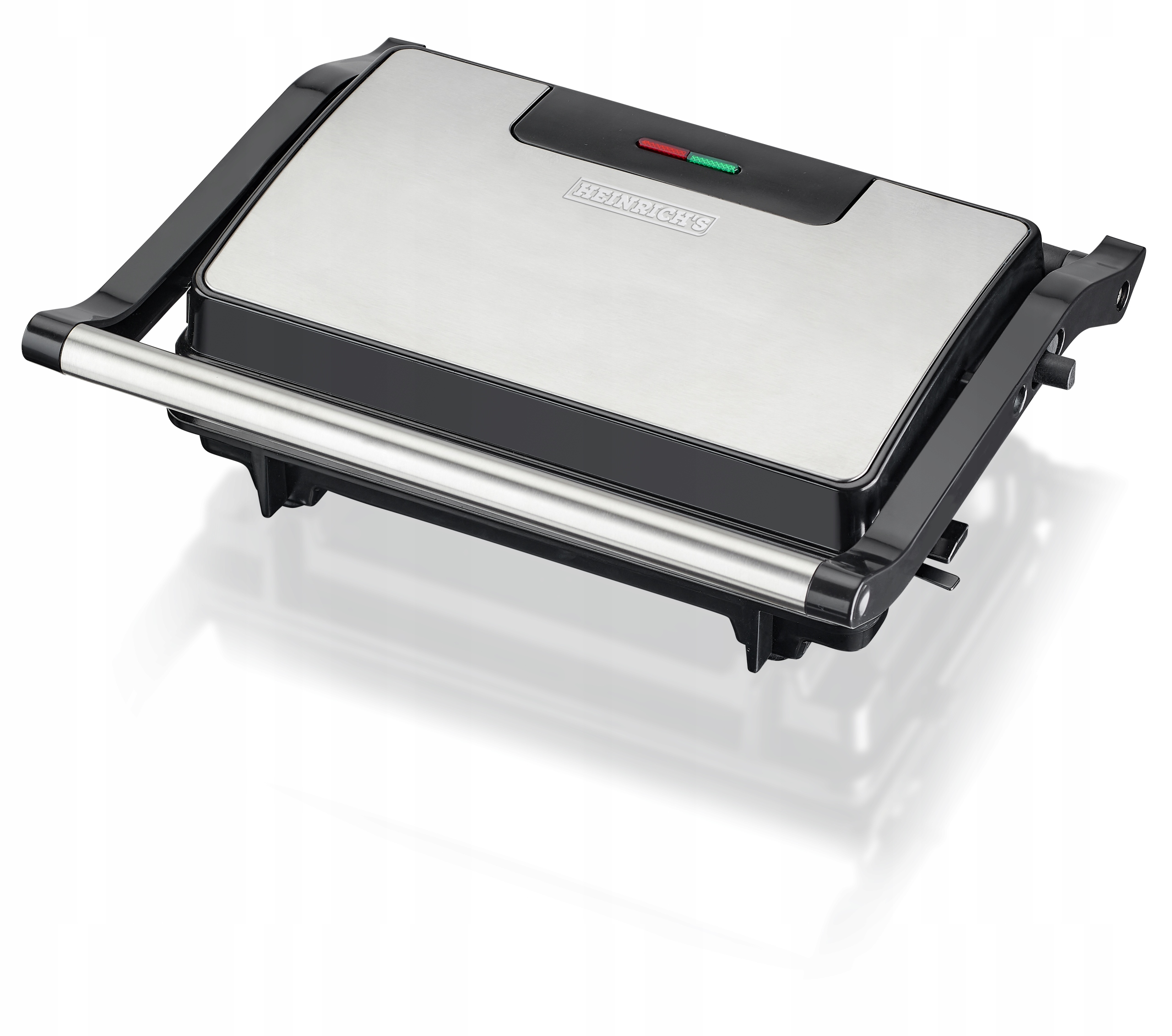 GRILL ELEKTRYCZNY BEZTŁUSZCZOWY STAL INOX STALOWY KONTAKTOWY