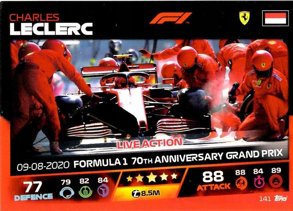 Turbo Attax 2021 141 Charles Leclerc Topps
