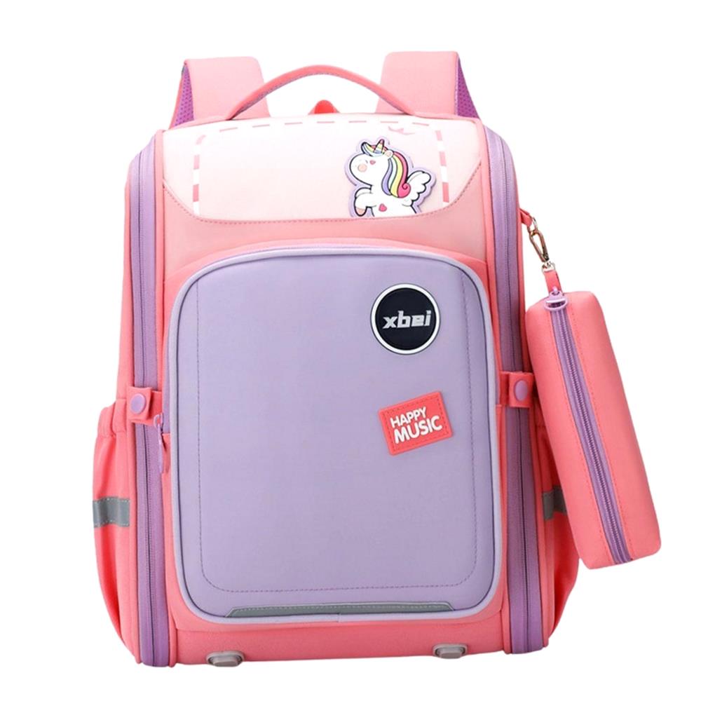 Školní Batoh Jednorožec S Penálem Růžový 21 L