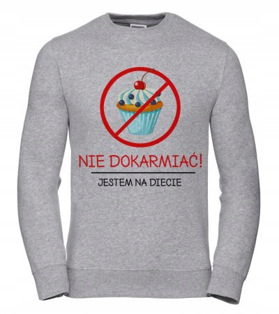Dámská Mikina Jsem na dietě Xs Šedá Dárek Pro Ni Pro něj