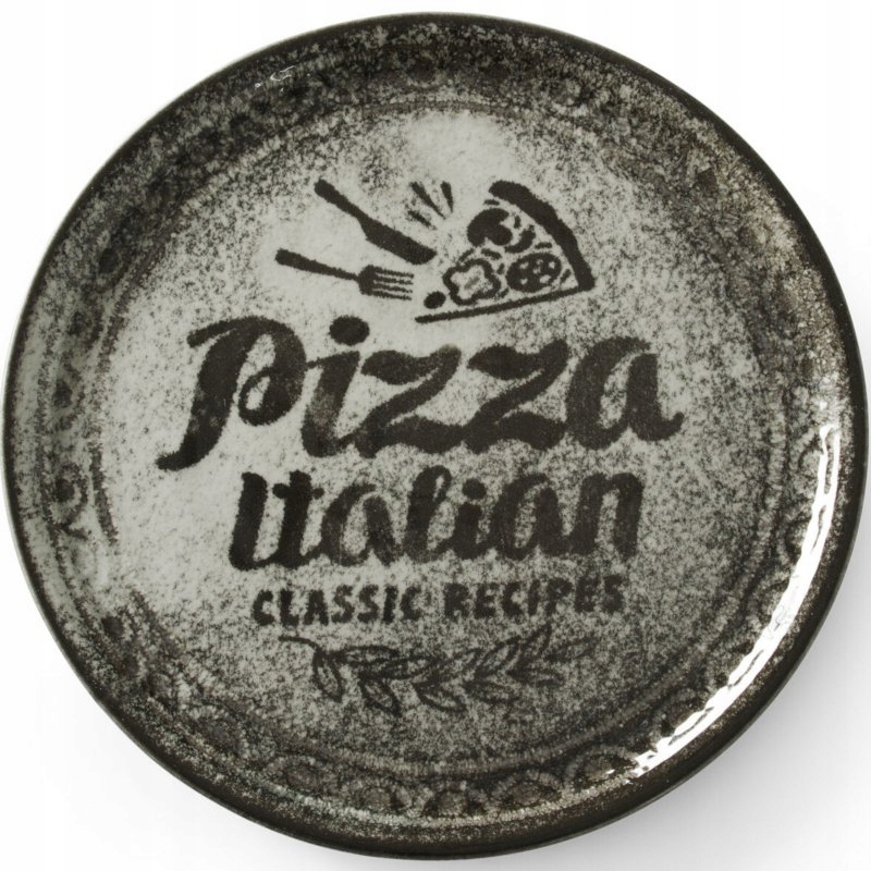 Tanier na pizzu z porcelánu Recipe Collection Black, priemer 33 cm sada 6