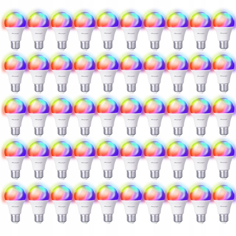 50x Inteligentna Żarówka Led Rgb Cct E27 Wifi Smart Rgb Tryby