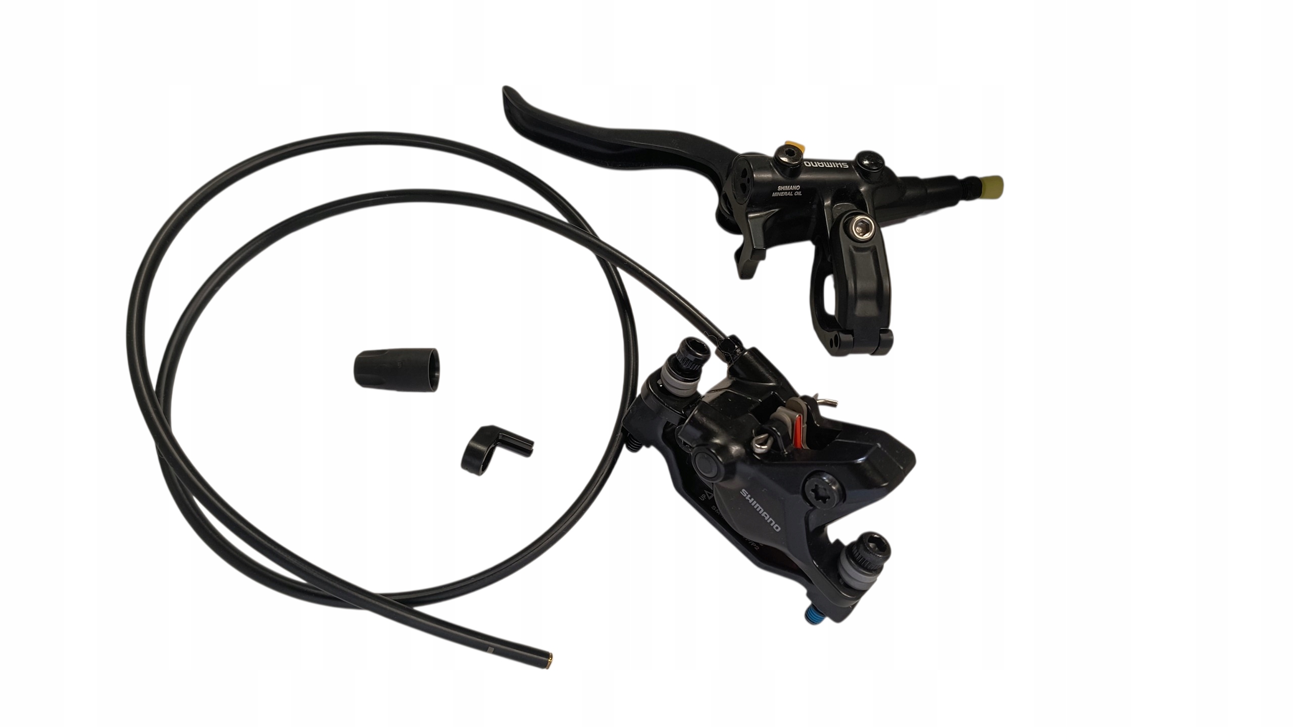 hamulec tarczowy hydrauliczny Shimano BL-M4100/BR-MT410 przód J-kit 850mm