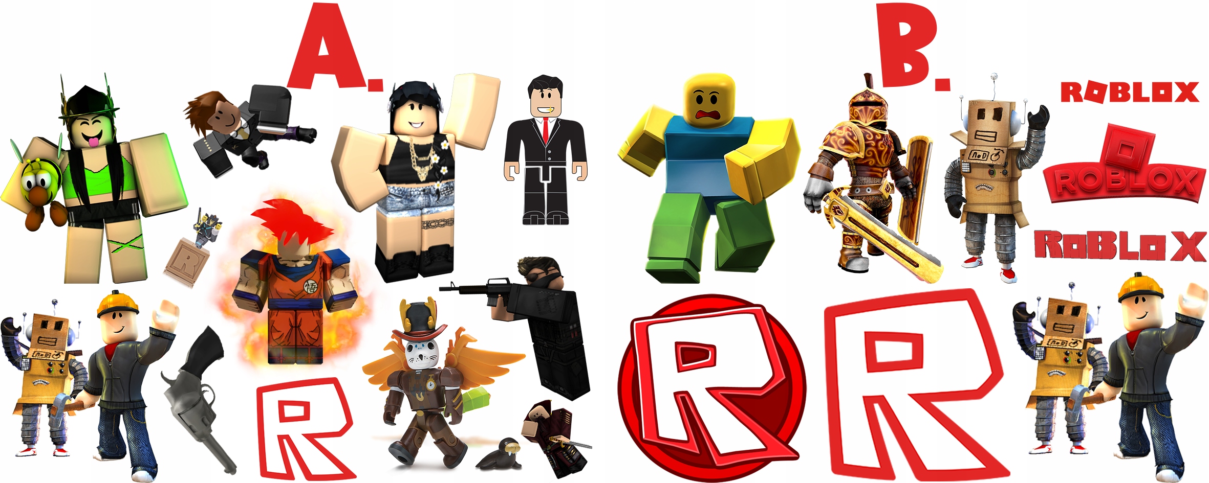 TATUAŻE ZMYWALNE ROBLOX - WIELE WZORÓW Marka inny