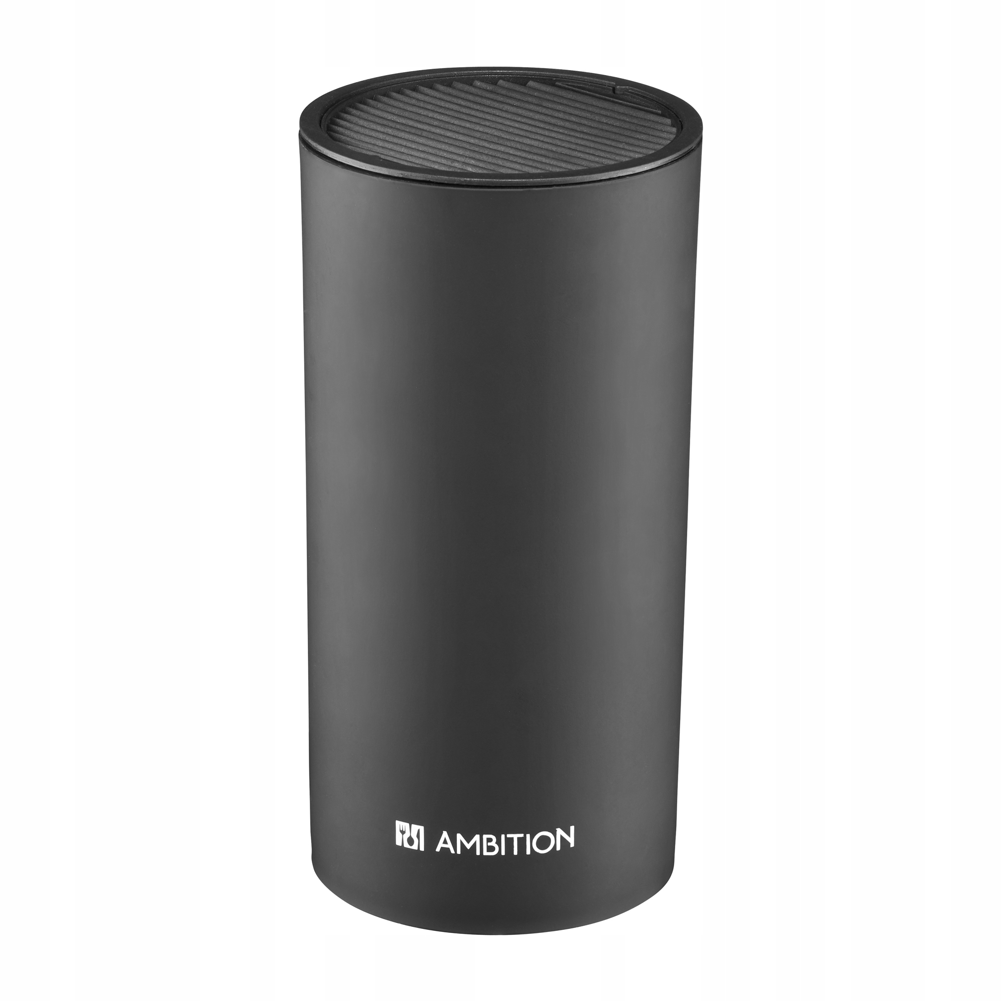 42709 Blok na noże okrągły Base czarny 10,5 x 22,5 cm AMBITION