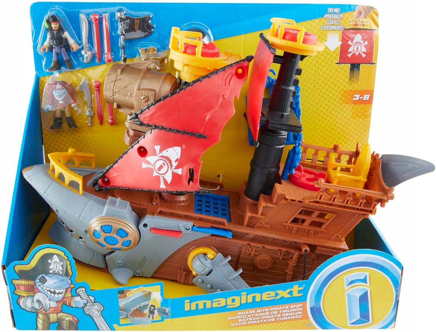 Imaginext Statek Piracki Rekin DHH61 Fiser Price