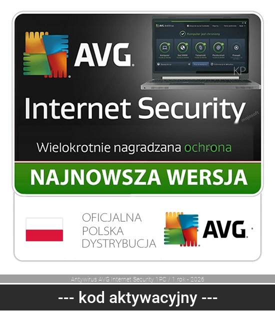 AVG Antywirus AVG Internet Security 2026 1 st. / 12 miesięcy ESD