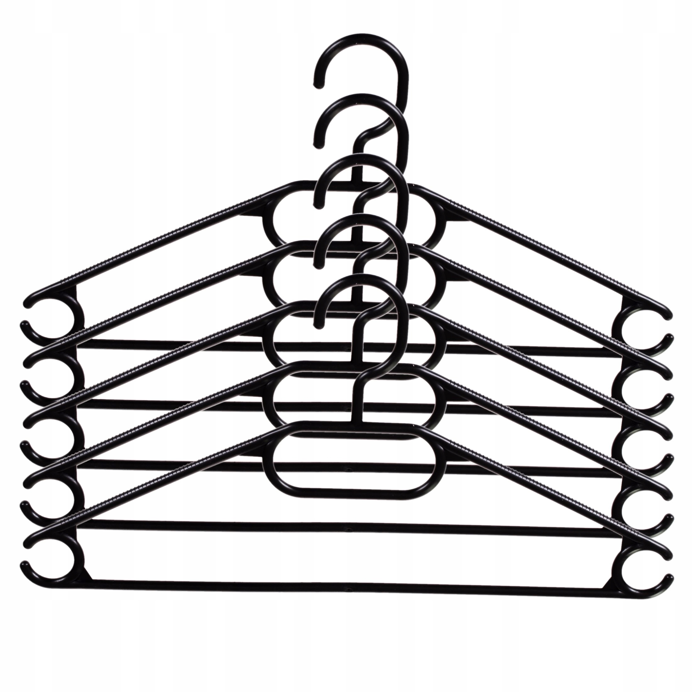 

5x Wieszak Na Ubrania Plastikowy Do Szafy Zestaw