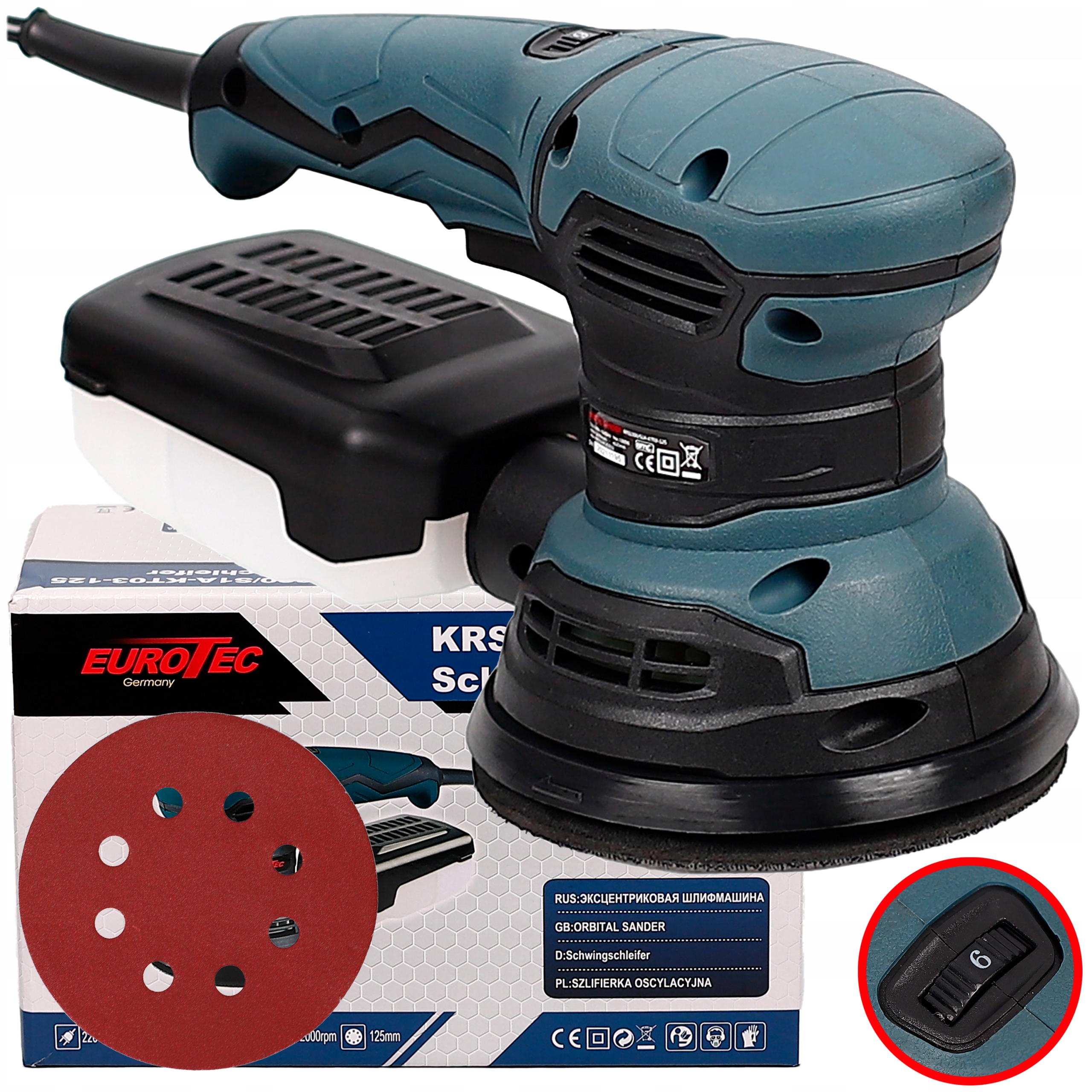 Excentrická Oscilační Bruska Na Dřevo, Plastová Nádoba Sada