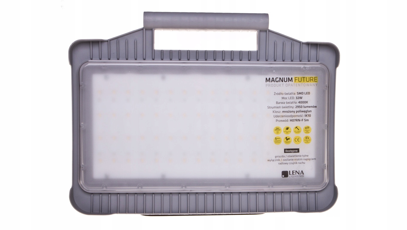 Lampa robocza naświetlacz roboczy Magnum Future 32W 230V z gniazdami Pl-f