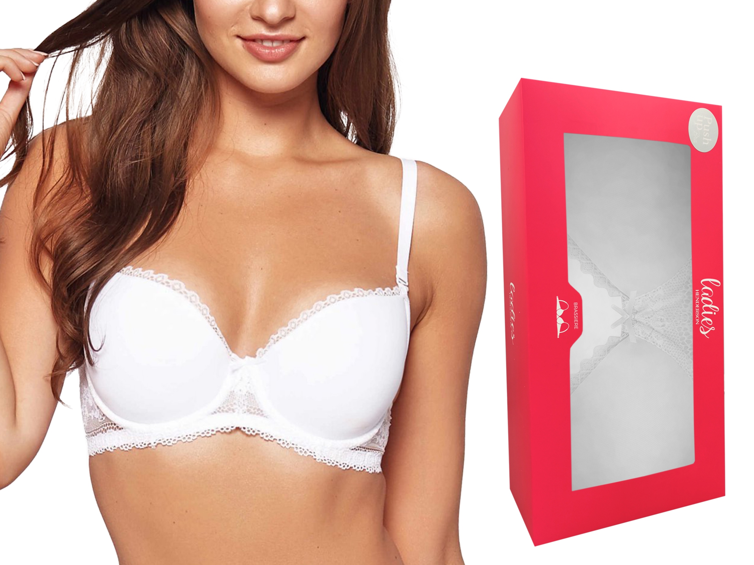 

Biustonosz push up, Henderson Kassidy, biały, 75E