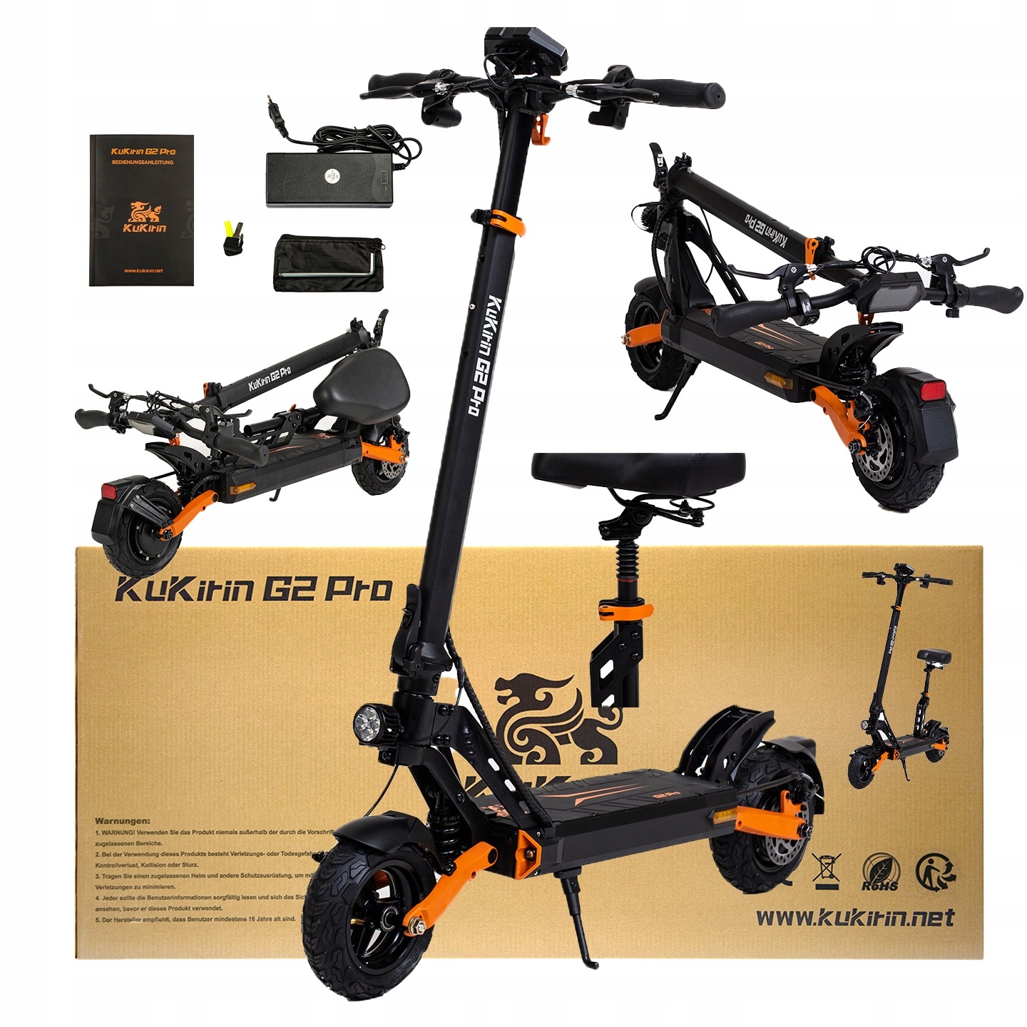 2026 Kukirin G2 Pro Składany Pojazd Elektryczny 1000W 48V15.6AH 45KM/H