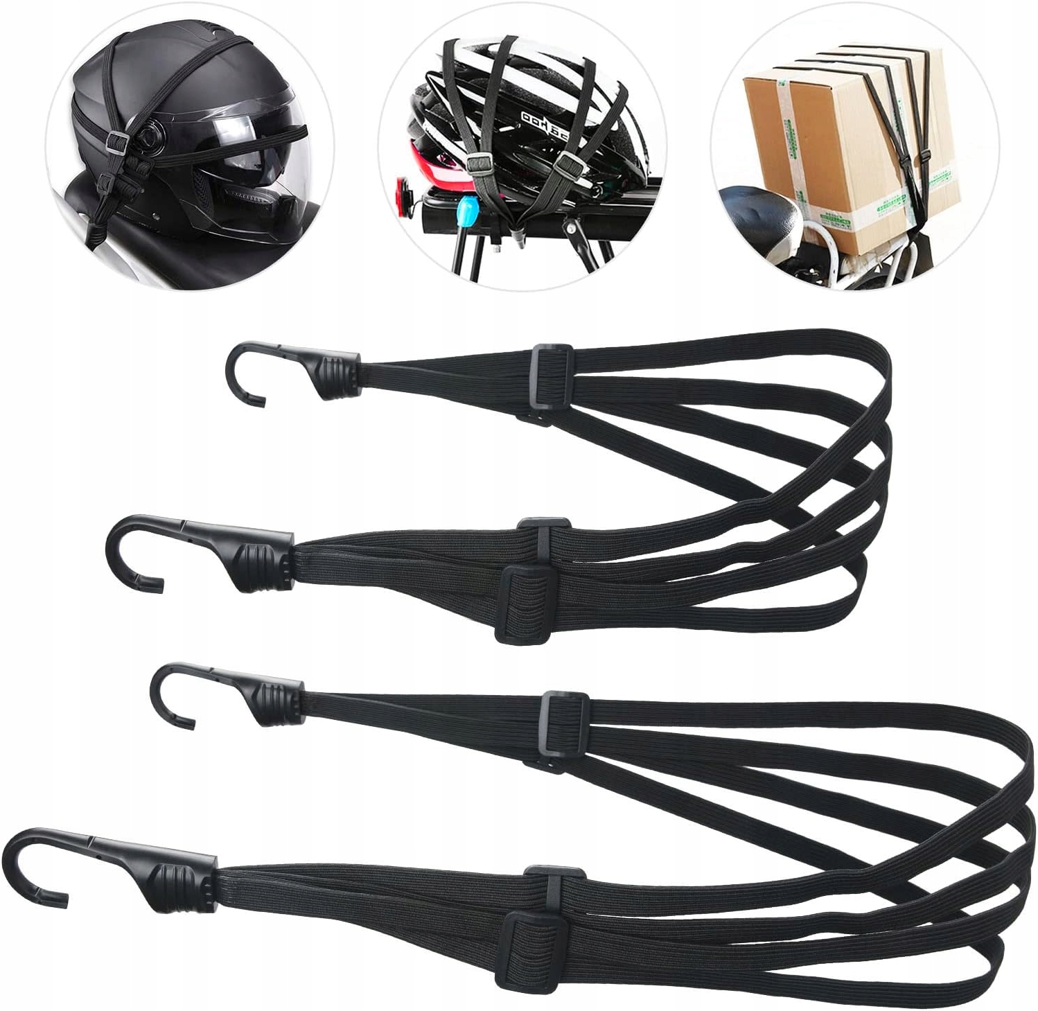 LINA NAPINACA Z HAKIEM 60CM I 90CM ELASTYCZNE PASY BAGAŻOWE BUNGEE