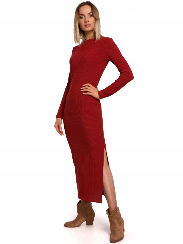 

Eu XXL M544 Sukienka maxi z rozcięciem na nogę - c