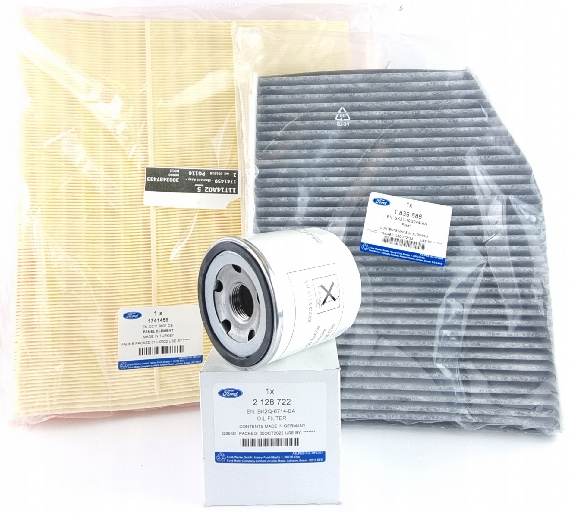 Sada 3 Filtrů Transit Custom 2.2 Tdci Originál