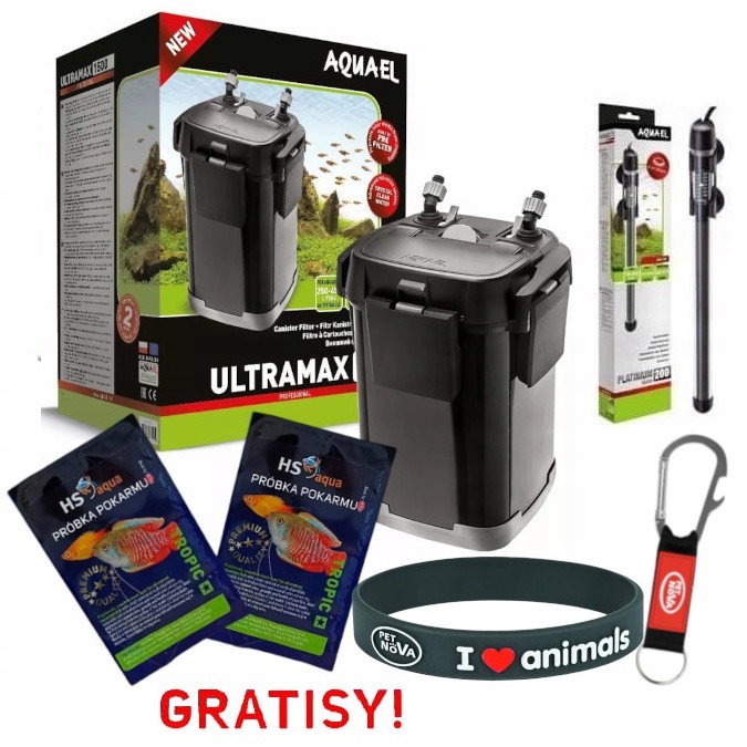 Levně Aquael Ultramax 1500 Kbelíkový filtr ohřívač 250 W bonus