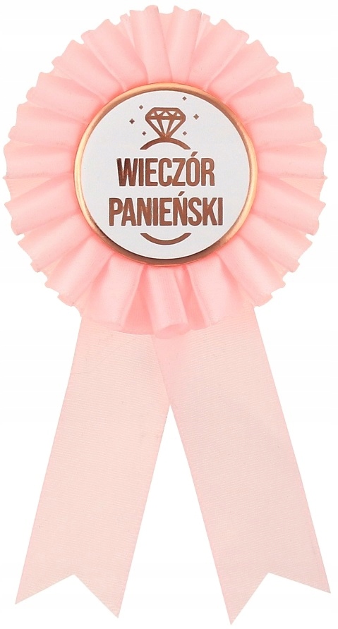 

Kotylion Wieczór Panieński Jasnoróżowy Diament 8CM