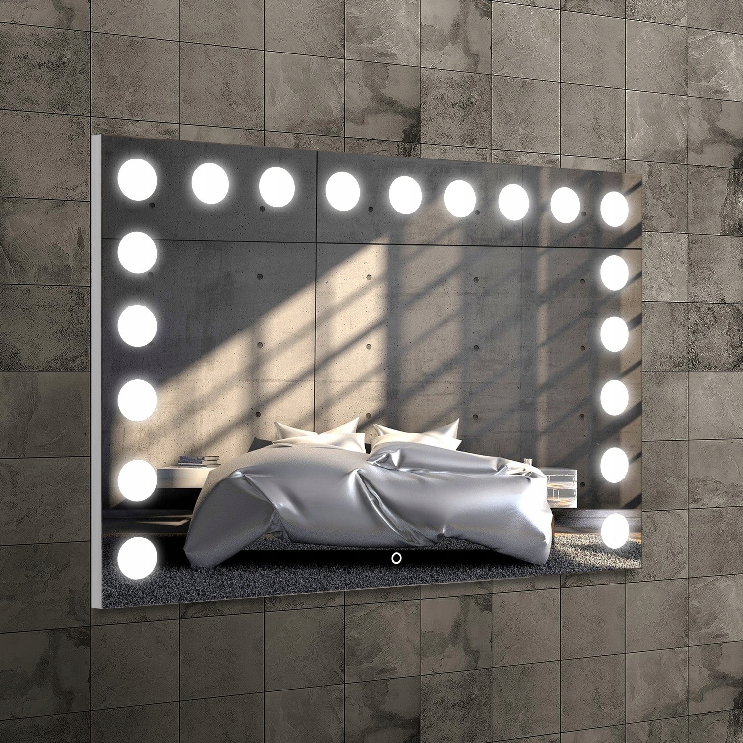 TOALETKA BIAŁA LUSTRO OŚWIETLENIE LED Materiał płyta laminowana