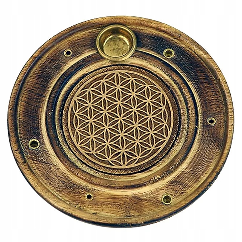 

Podstawka drewniana Flower of Life kadzidełka