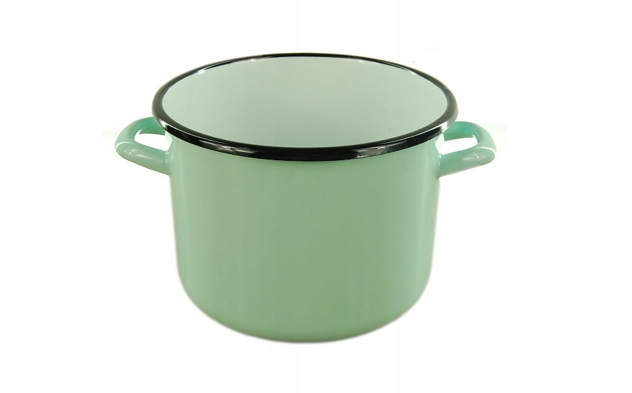 

Garnek Emaliowany Wysoki Miętowy 18 CM