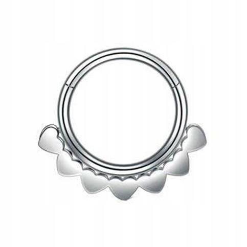 

Kolczyk Clicker Septum Daith serduszka 1,2/8