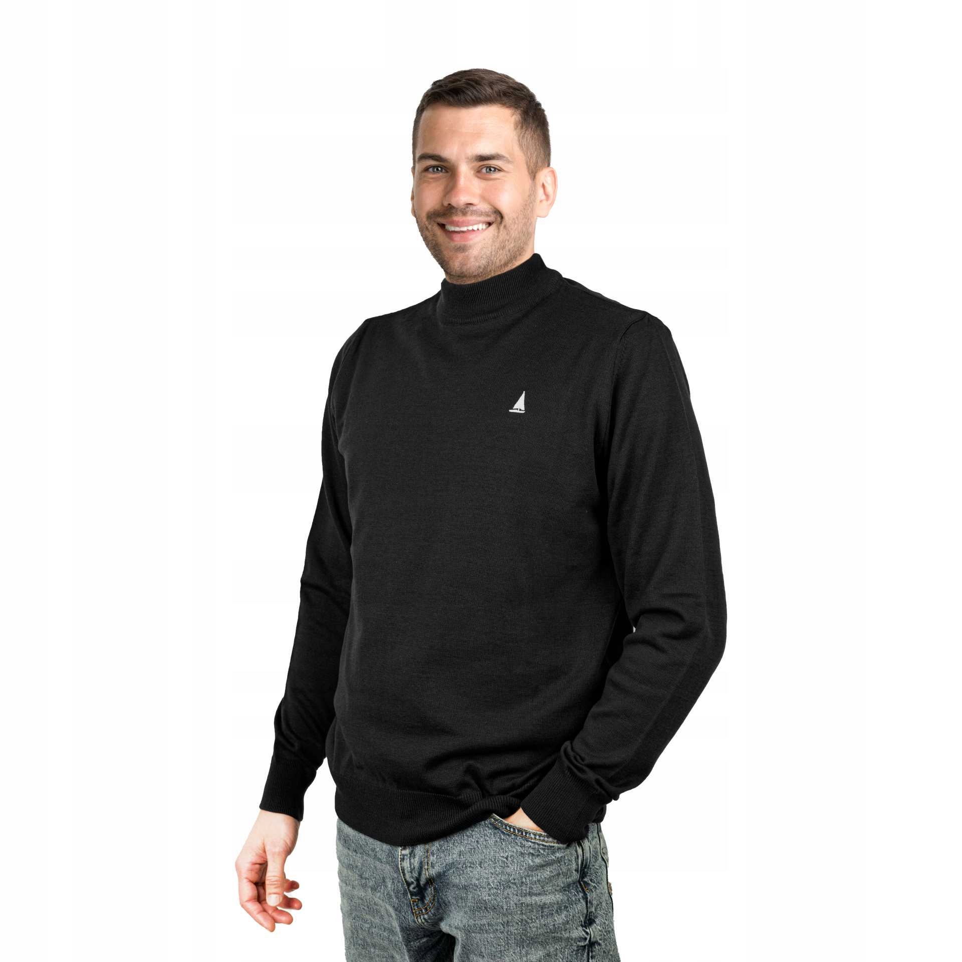 Pánský pologolfový svetr černý velikost 3XL