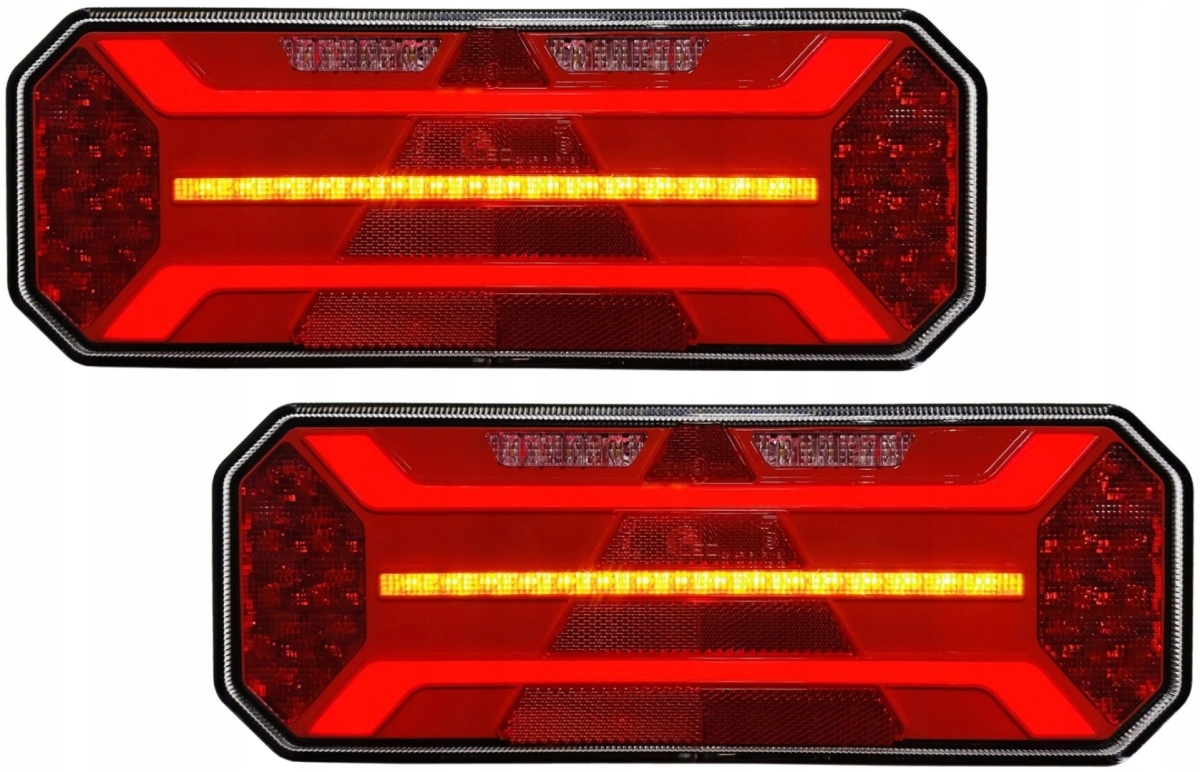 2x Sdružené světlo Led neon trojúhelník dynamický směrovka 35x13 cm 12-24V
