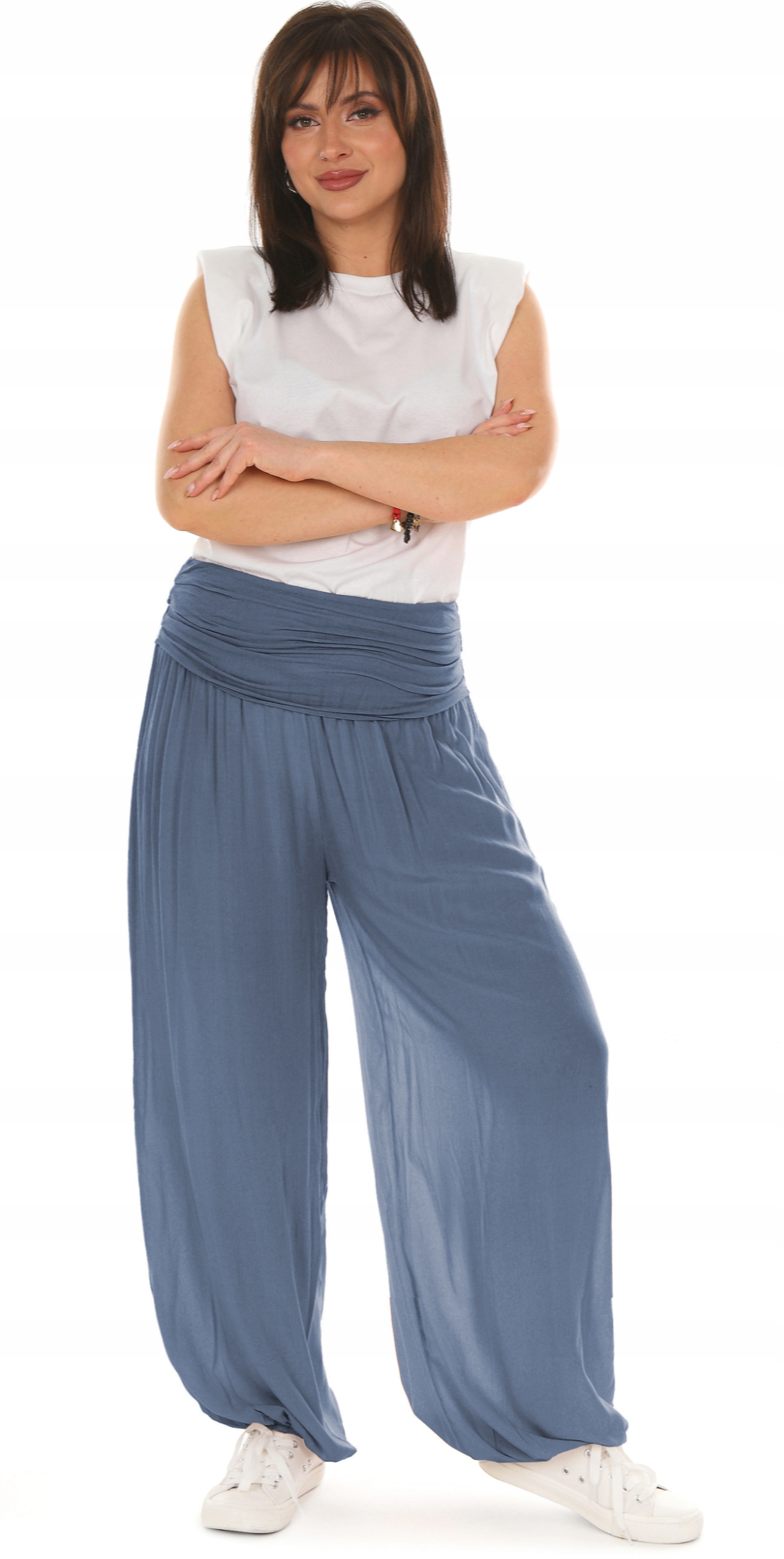 F664 Luźne SPODNIE damskie ALLADYNKI Marka inna