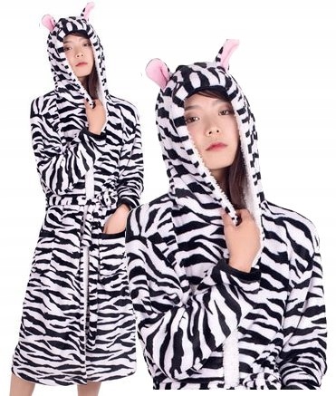 

Szlafrok Zebra Ciepły Futerko Kigu 140 CH2 j