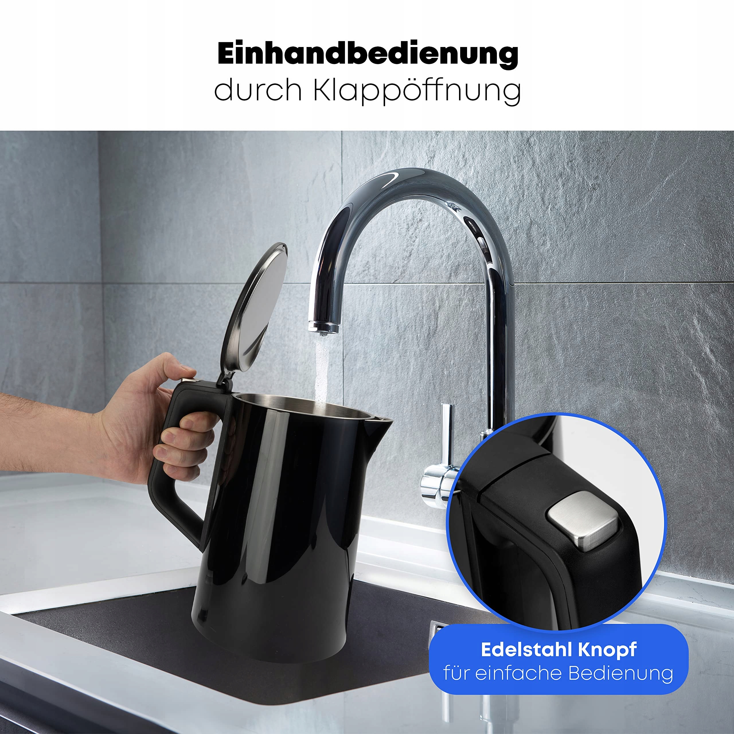 PROFICOOK Czajnik Elektryczny 1,7L Regulacja Temperatury 50-100C BPA Free — miniatura 5