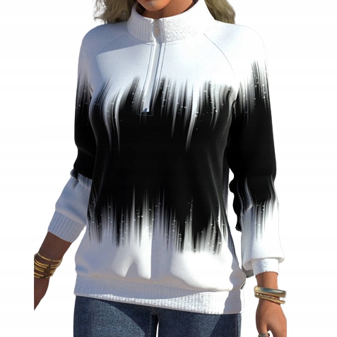 

Gradientowa bluza z golfem zapinana na zamek