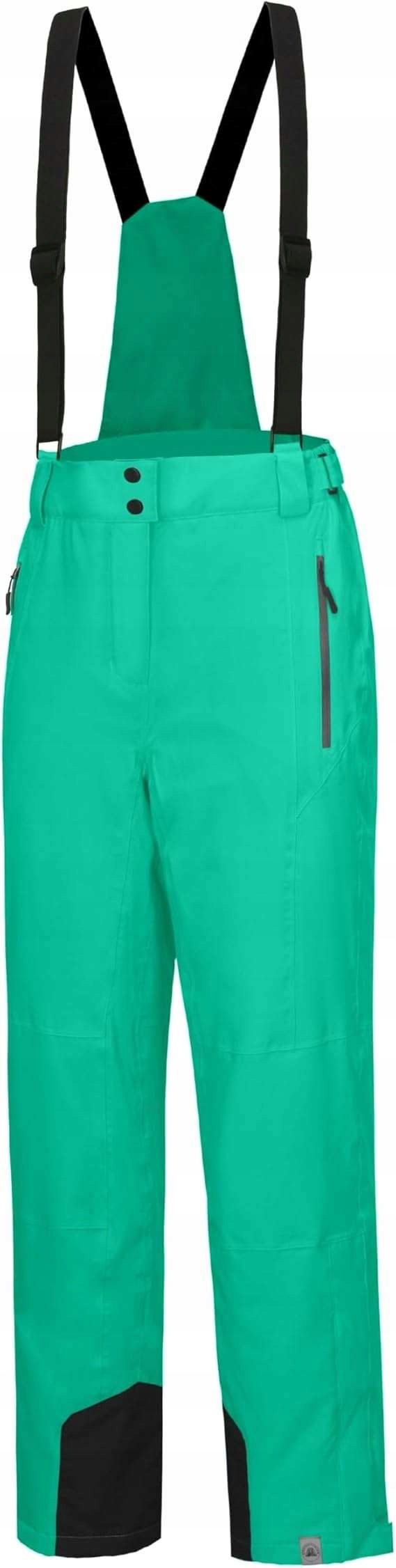 Spodnie Narciarskie Damskie XL Outdoor Turkus Na Szelkach Mapamyumco Zima