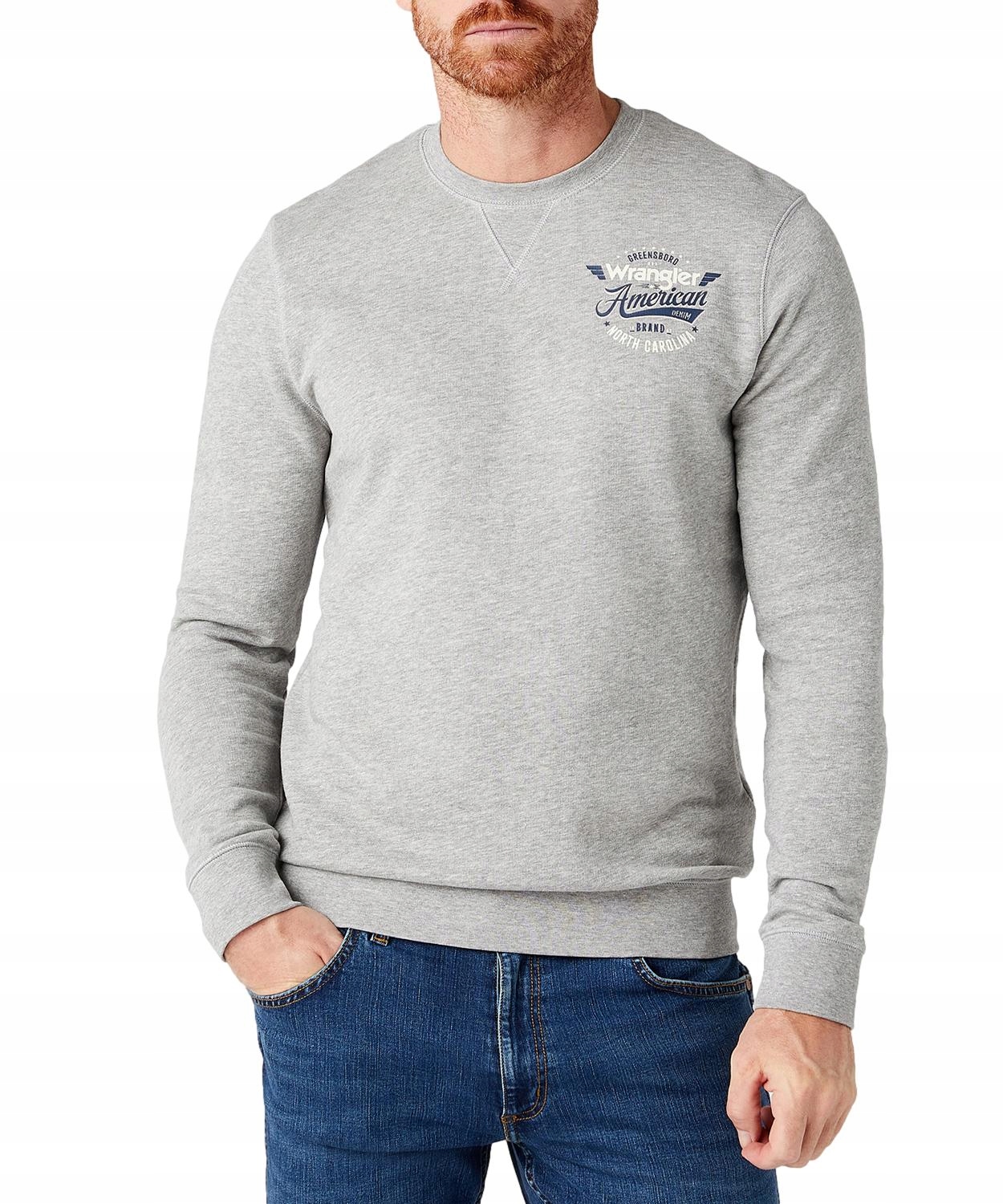 

Bluza Wrangler Crew Sweat W6MBHAX37 Grey Mele L
