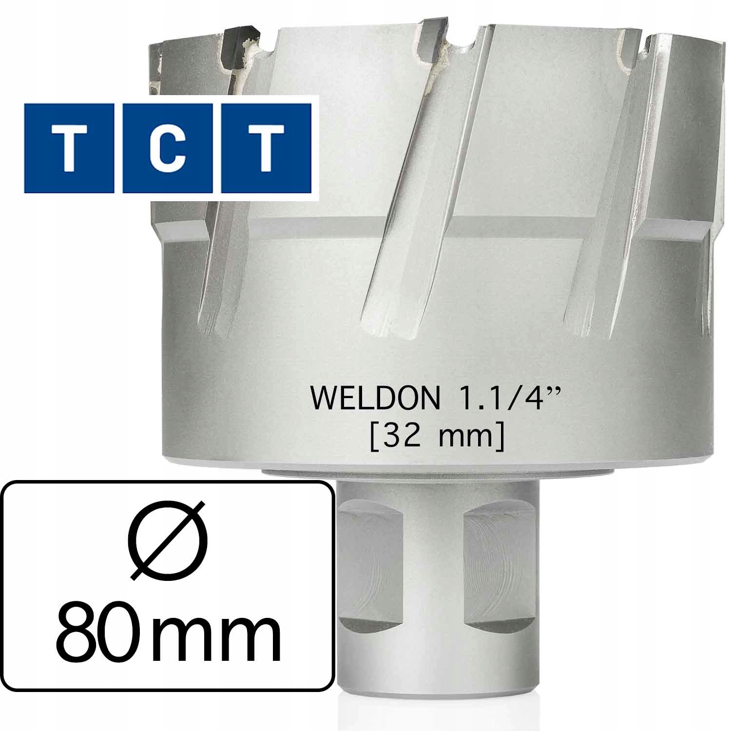 80 x 55 Frez Trepanacyjny INOX Wiertło Rurowe TCT Marka Melver