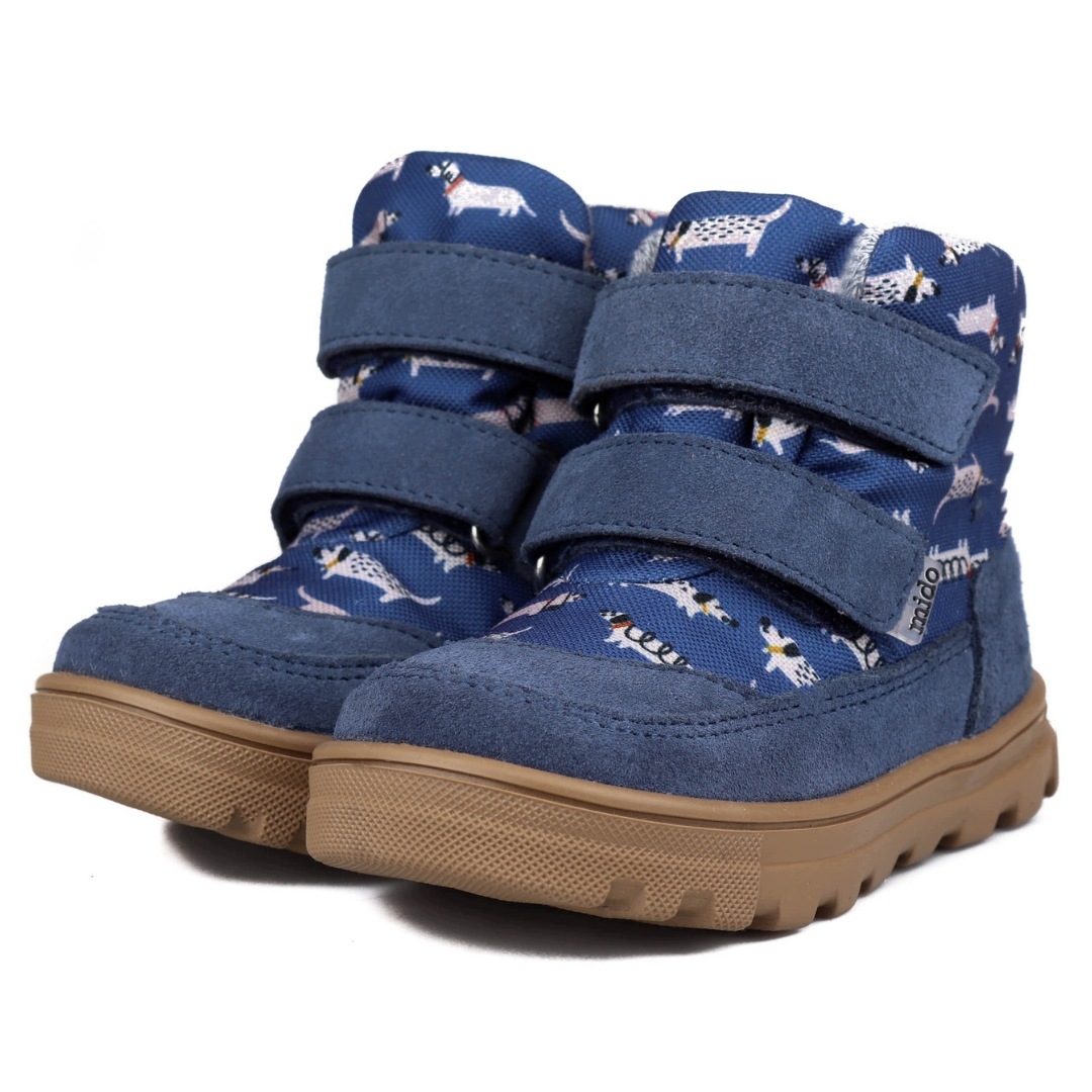 Mido 32-41 Trzewiki Buty Ocieplane Wodoodporne Jesienne Doggy Blue R 27