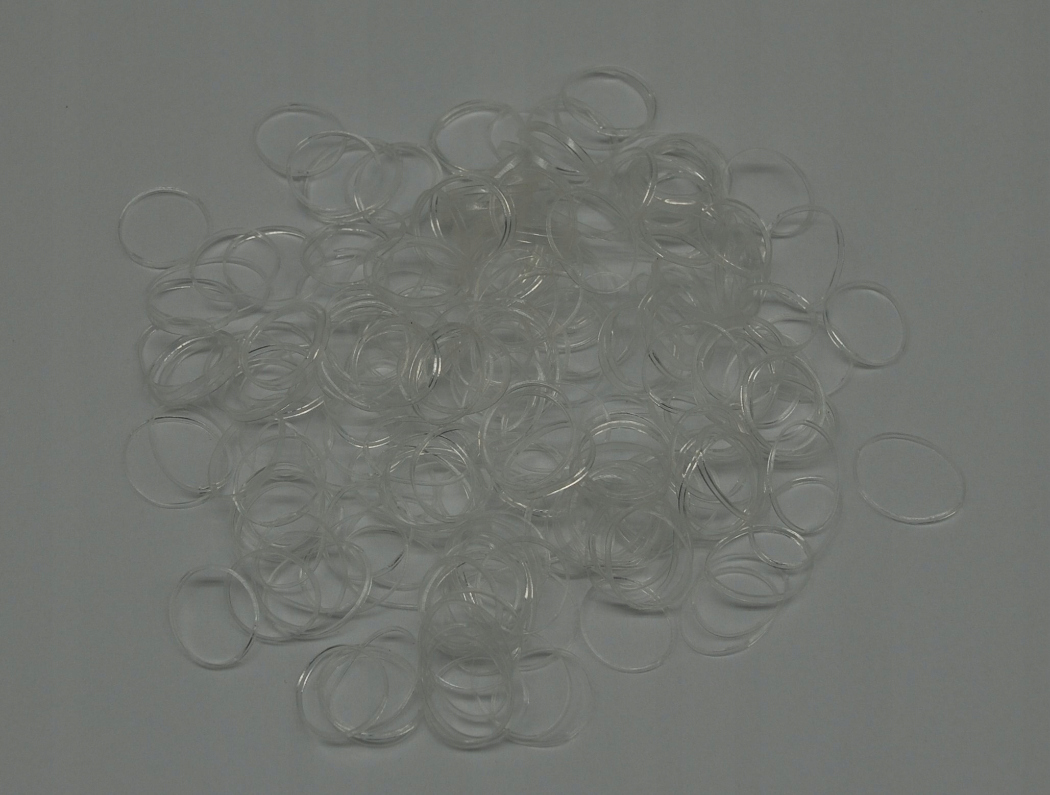 Gumki do włosów recepturki mocne bezbarwne S16