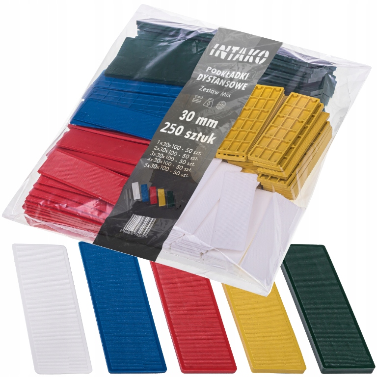 30mm x250 PODKŁADKI DYSTANSOWE ZESTAW MONTAŻOWY