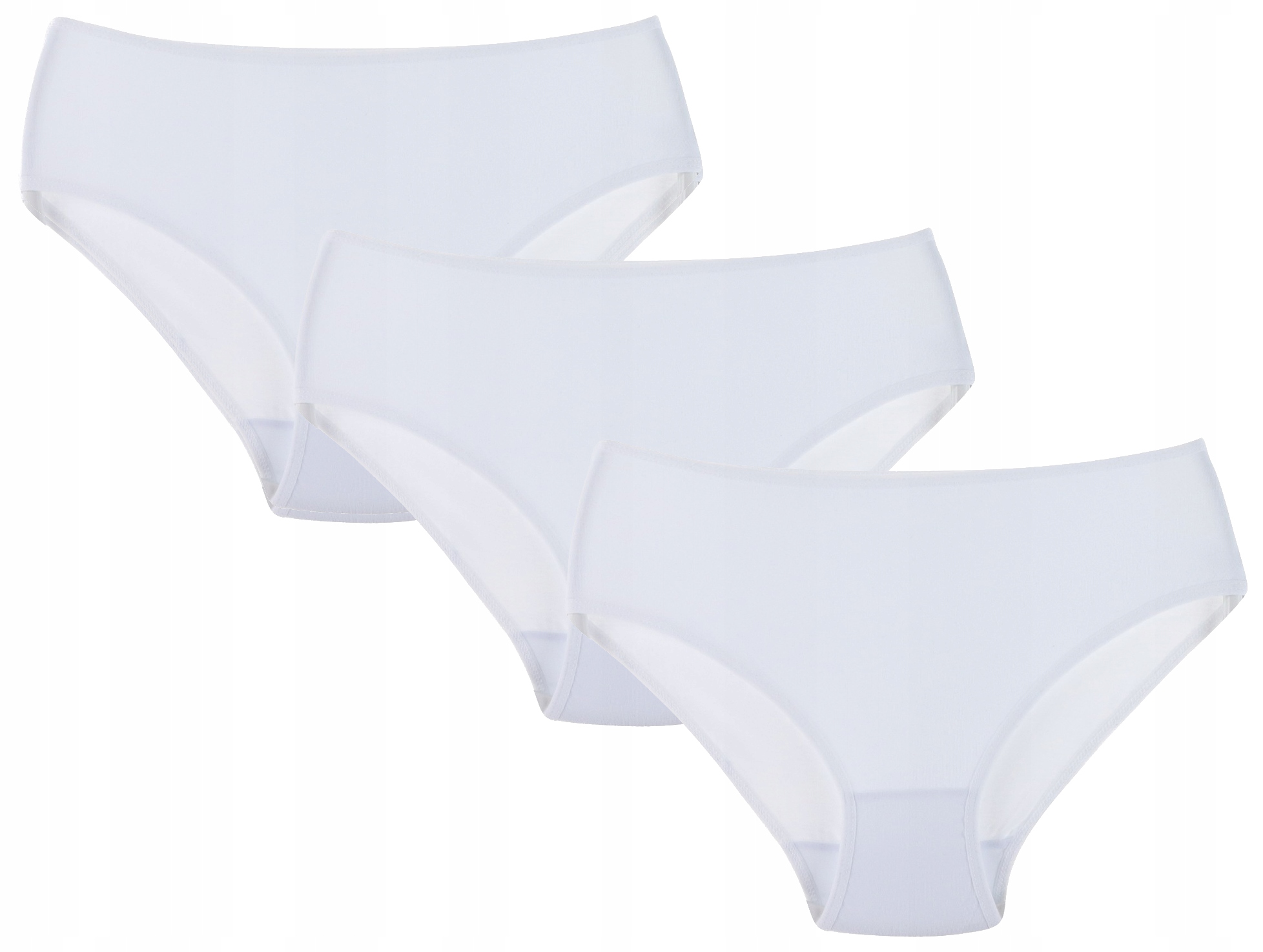 Figi damskie bawełniane białe 3-pak MORAJ - S