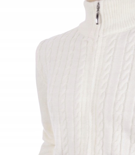 Teplý vlněný pánský svetr na zip, celý rozepínací, z vlny, velikost XL