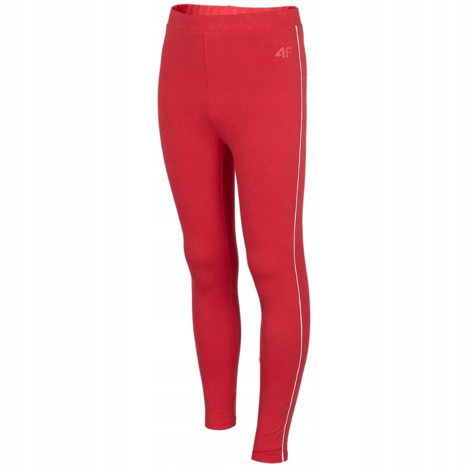 Legginsy dla dziewczynki 4F czerwone HJZ22 JLEG004 62S 128cm