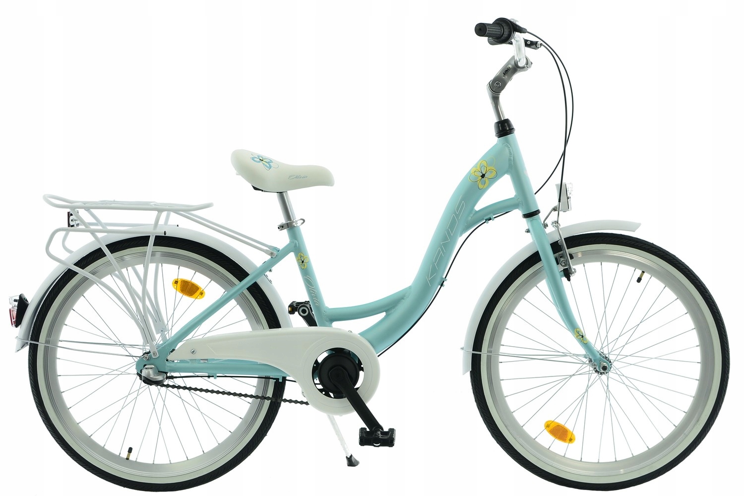 Rower 24 Kands Olivia alum. Nexus 3-bieg. miętowo-biały mat